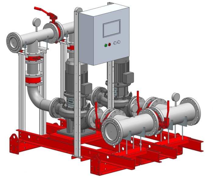 Установка пожаротушения Wilo CO 2 IPN 100/125-4,0/2/SK-FFS-R-CS
